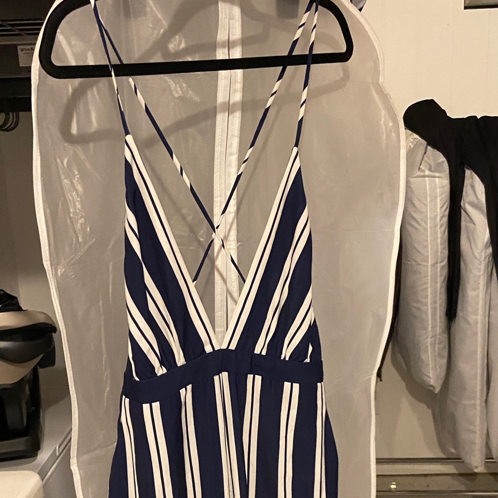 The Jerset Diaries Palace Navy/White Jumpsuit L